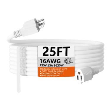 Imagem de Cabo de extensão HUANCHAIN 25 pés 16 calibre 3 pinos 13A 1625W 125V
