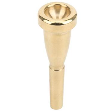 Imagem de Mingzhe Bocal Trompete 7C Acessórios para Instrumentos Musicais de Latão Dourado para Iniciantes e Profissionais