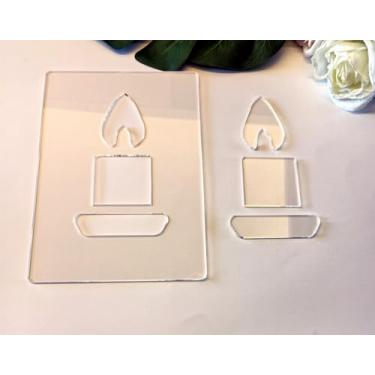 Imagem de Modelos de fresadora de acrílico para lanterna de Natal, kit de artesanato em madeira de 14 x 20 cm, ideias de presente DIY (candle)