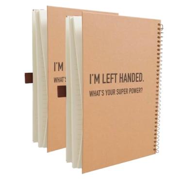 Imagem de Urby Left Handed Notebooks College Ruled, 160 Pages 1 Subject, Hard Cover, Size 8.5" X 5.7", Ideal Gifts For Left Handed People. (Premium Paper 2 Pack)