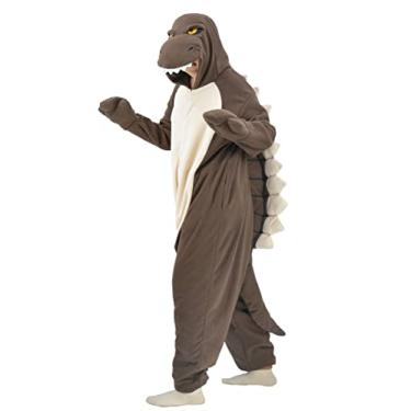 Imagem de Macacão adulto espinossauro macacão dinossauro peça única pijama animal pelúcia Halloween Natal fantasia para mulheres homens, Nova fantasia de dinossauro e espinossauro, M