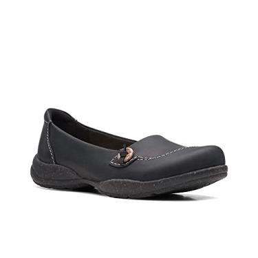 Imagem de Clarks Mocassim feminino Roseville Sky, Couro preto, 36