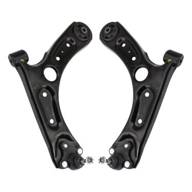 Imagem de TRQ Braço de controle inferior dianteiro com conjunto de junta esférica lado do motorista e do passageiro compatível com Hyundai Veloster 2019-2021