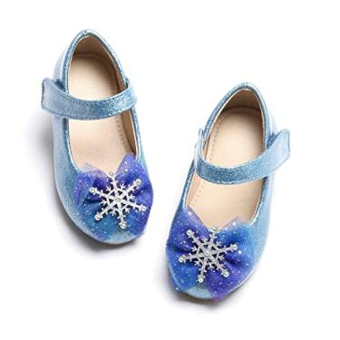 Imagem de THEE BRON Sapatos escolares Mary Jane para noivas (Bebê/Meninas pequenas), 2154 - Azul, 5 Toddler