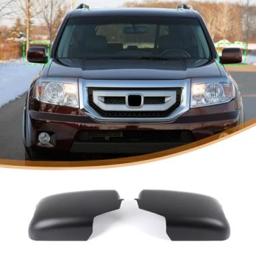 Imagem de Heutamo Acabamento da tampa do espelho retrovisor lateral da porta compatível com Honda Pilot 2009 2010 2011 2012 2013 2014 2015 acessórios, capas de espelho exterior ABS acessórios de tampas laterais