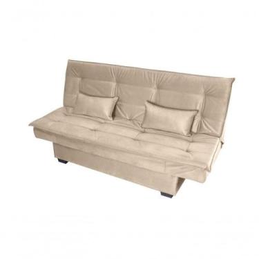 Imagem de Sofá Cama Casal Reclinável Esmeralda Bege Light - MATRIX