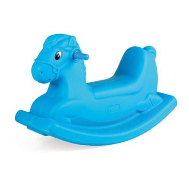 Imagem de Gangorra Infantil Huppa Huppa Cavalinho Balanço Azul Homeplay - Xplast