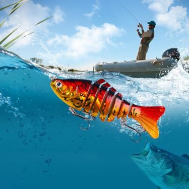 Imagem de Iscas de pesca, 10 cm, 15,6 g, plástico, artificial, realista, ferramentas de pesca, acessório para entusiastas de pesca, amantes de pesca, pesca de truta robalo