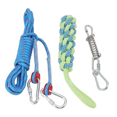 Imagem de Cryfokt Brinquedo de Corda para Poste de Mola para Cachorro, Exercício Muscular Durável para Cães, Brinquedo Pendurado para Raças Médias e Grandes, Tempo de Brincadeira Ao Ar Livre