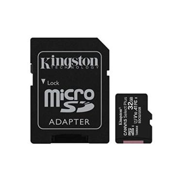 Imagem de Kingston Cartão de memória 32 GB microSDHC Canvas Select Plus 100 MB/s Read A1 Class10 UHS-I + adaptador com embalagem sem frustração (SDCS2/32GBET)