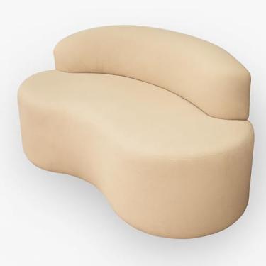 Imagem de Sofá Puff Orgânico Slim Cloe – Sofisticação para Sala e Escritório 1 metro(BEGE)