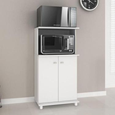 Imagem de Balcão Para Forno E Microondas Com 2 Portas Cr20007 Branco - MULTIMOVE