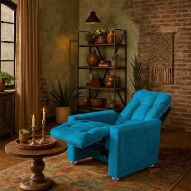 Imagem de Poltrona Cadeira Vitória Papai e Mamãe Com Encosto Macio Para Sala De 