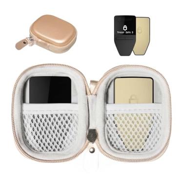 Imagem de CaseSack Capa Bitcoin para Trezor Safe 5, Safe 3, modelo T Advanced Crypto Hardware Wallet (dourada)