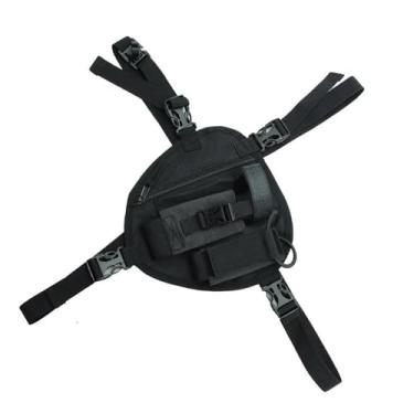 Imagem de Vaveren Bolsa de peito para rádio, portátil, conveniente, durável, bolsa para walkie talkie com alça ajustável para viagens ao ar livre, ciclismo