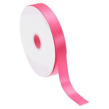 Imagem de PATIKIL Fita de cetim sólida de 1,27 cm x 60 metros, rolo de fita de tecido de poliéster face única para embrulho de presente, casamento, aniversário, buquê, laços de cabelo, decoração DIY, rosa