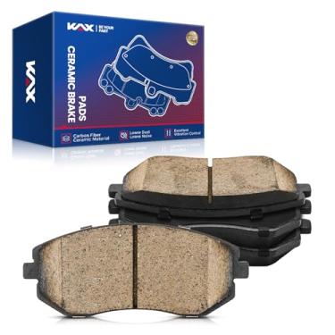 Imagem de KAX Pastilhas de freio dianteiras de cerâmica adequadas para Su-baru Outback 2002-2012, Su-baru Forester 2003-2010, Su-baru Impreza 2002-2010, Su-baru Legacy 2002-2012, Su-baru Baja 2003-2006 4 peças