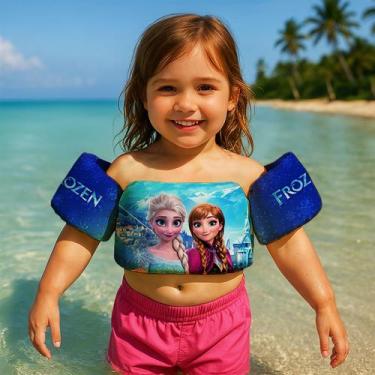 Imagem de Colete Salva Vidas Infantil Boia de Braço para Praia Piscina Tema Prin
