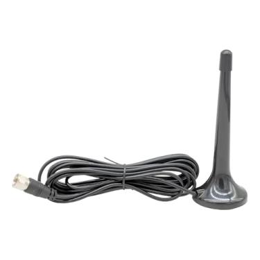 Imagem de Antena Digital HDTV Interna, Preta, Base 4.5cm x 36cm, Cabo 5m, Recepção UHF/VHF, Ganho 4-6dB, Impedância 75 Ohms, Frequência 470-862mHz
