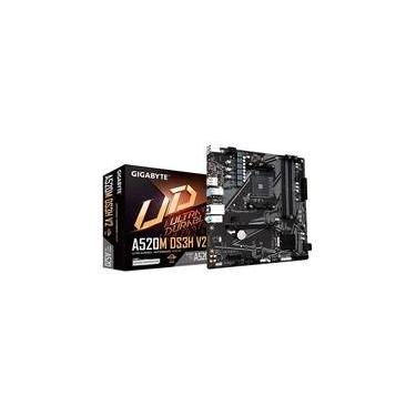 Imagem de Placa-Mãe Gigabyte A520M DS3H V2, AMD, Micro ATX, DDR4, Preto - A520M DS3H V2