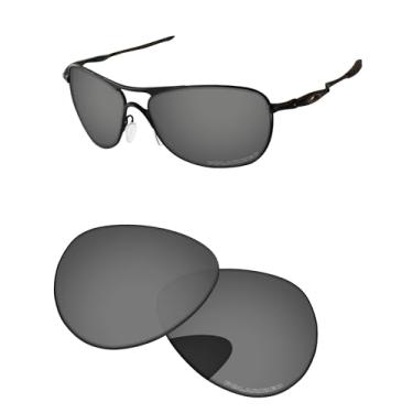 Imagem de PapaViva Lentes de reposição para óculos de sol Oakley Crosshair New 2012 OO4060 61 mm preto cromado polarizado