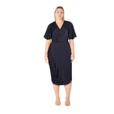 Imagem de City Chic Vestido feminino plus size - Holanda, Azul marino, 50