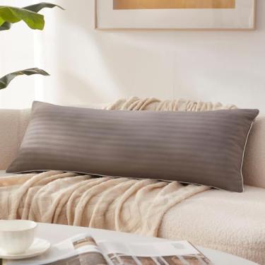 Imagem de Richtry Almofada de espuma viscoelástica 35 x 91 cm, enchimento de almofada lombar premium para almofada decorativa, sala de estar, sofá e sofá, 35 x 91 cm, cinza