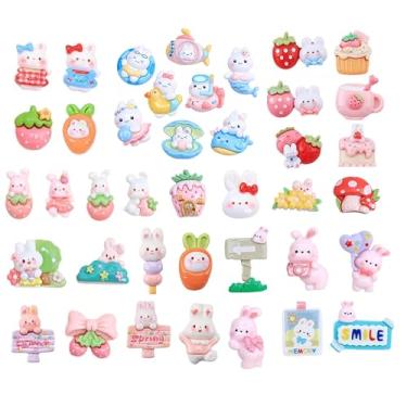 Imagem de Enfeites de resina de Natal, 40 peças de estilos sortidos, árvore de Natal, Papai Noel, boneco de neve, design de caixa de presente de resina para artesanato DIY, capa de telefone, álbum de recortes