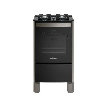 Imagem de Fogão 4 Bocas Esmaltec Preto Mesa de Vidro Esmeralda Glass