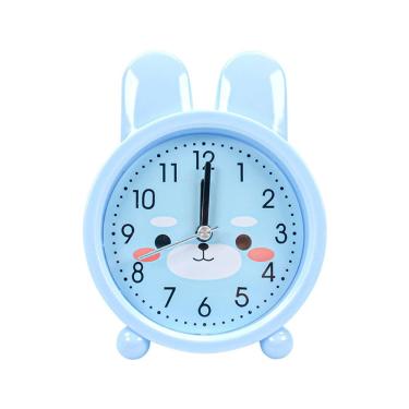Imagem de Despertador: movimento silencioso analógico fofo em forma de coelho