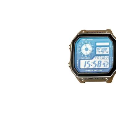 Imagem de Sevomie Decalque de modificação da tela do relógio compatível com Casio AE1200/1300, A158/159/168, F91w, W217/218, DW5600E - 8 tipos de filtros coloridos de alta transparência