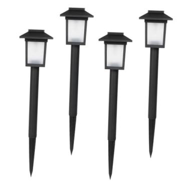 Imagem de 4Pcs Solar Lights Outdoor LED Garden Lamps Creative Design Easy Install Solar-Powered Lawn Lighting for Patio Walkway Path Weather-Resistant Decorative Landscape