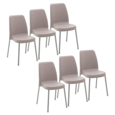 Imagem de Conjunto 6 Cadeiras Vanda em Polipropileno Camurça Tramontina