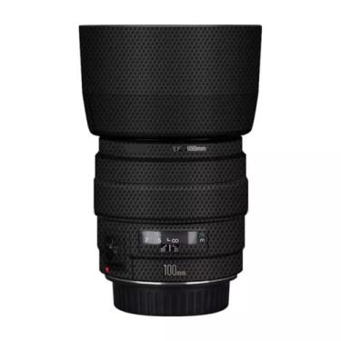 Imagem de EF 100 2 adesivo para lente de câmera revestimento protetor de corpo película protetora para Canon EF 100 mm F2 USM (preto matriz)