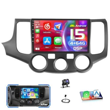 Imagem de [4 + 64 G] Hikity Android 15 estéreo automotivo para KIA Magentis/Optima 2005-2007, tela sensível ao toque IPS de 22 cm, rádio sem fio, Carplay, Android, automático, Bluetooth, espelho, GPS 5G, WiFi