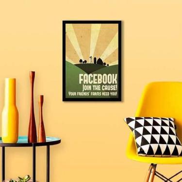 Imagem de Quadro Decorativo Facebook Join The Cause - Quadros On-Line