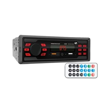 Imagem de Rádio Automotivo, MP3 Player, Bluetooth / 2 USB/FM - Preto, Aux, Controle Remoto (Preto com Iluminação Vermelha)