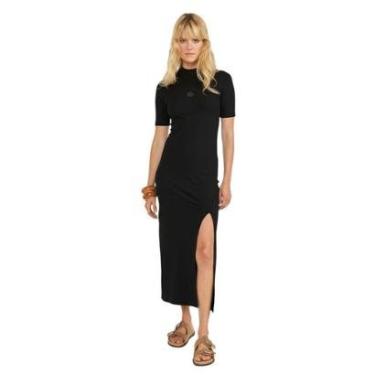 Imagem de Vestido Colcci Midi Canelado Com Fenda Lateral-Feminino