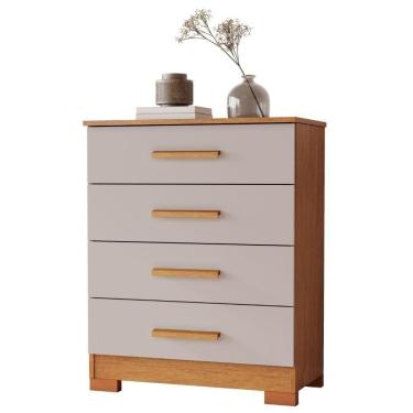 Imagem de Cômoda Lídia Cinamomo Off White 4 Gavetas Jcm Movelaria