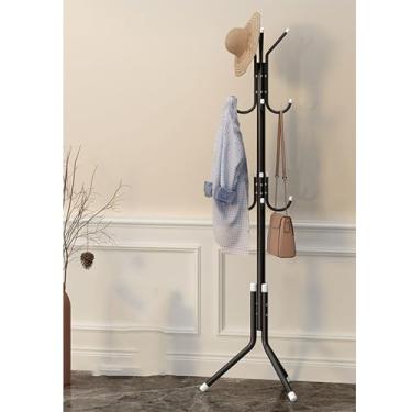 Imagem de Hhsdyl Cabideiro Forma Árvore, Organizador Simples Casacos Chapéus, para Entrada, Quarto e Corredor com 12 Ganchos,Black