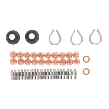Imagem de Garosa Kit de Eletrodo de Tocha de Corte de Plasma, Consumíveis de Liga de Zinco de Latão Com 20 Eletrodos 20 Pontas para Tochas S25-S45, Substituição Ideal para Soldagem Doméstica e Comercial Leve