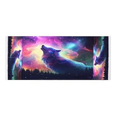 Imagem de Wassud Capas de lavadora e secadora de lobo, protetor de lavadora com sacos de armazenamento, capa de geladeira à prova de poeira com bolsos para lavanderia doméstica, cozinha, 120 x 55 cm