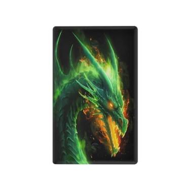 Imagem de Wassud Placa de cobertura de interruptor de luz, capas de tomadas duplas, placa de parede, dragão decorativo, decoração de casa, sala de estar, quarto, decoração