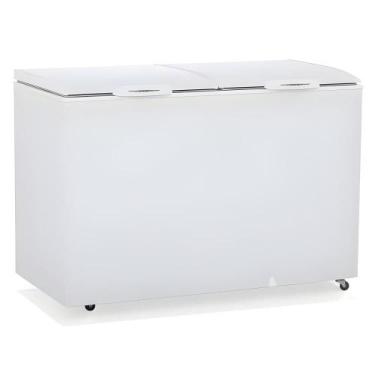 Imagem de Freezer Horizontal Dupla Açao Ghb-410 Bin Branco 2 Tampas Cega 411L Bi