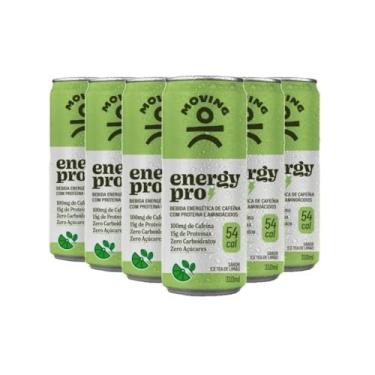 Imagem de Combo 6 Refrigerante Proteíco MOVING Energy Pro Sabor Icea Tea Limão 310ml