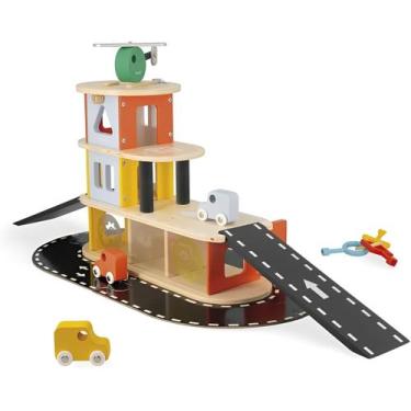 Imagem de Brinquedo Super Garagem em Madeira Pista Infantil Pedagógica Janod