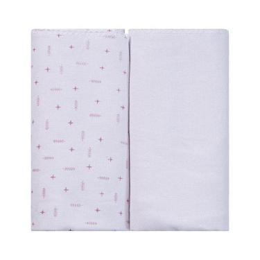 Imagem de Cueiro para Bebê Flanelado Baby Joy Clássicos, Rosa empoeirado