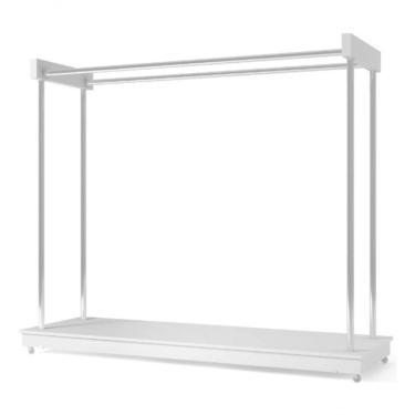 Imagem de Expositor De Roupas Arara Closet Ajl Móveis Preto / Branco Cor Preto