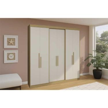 Imagem de Guarda Roupa Casal 6 Portas E 2 Gavetas Ph 1804 Cedro/off White - Herval