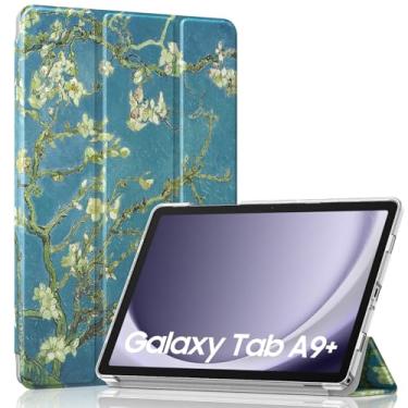 Imagem de MoKo Capa para Galaxy Tab A9 Plus/A9+ de 11 polegadas 2023, capa inteligente rígida de policarbonato translúcido para tablet Galaxy Tab A9 Plus SM-X210/X216/X218, despertar/hibernar automaticamente